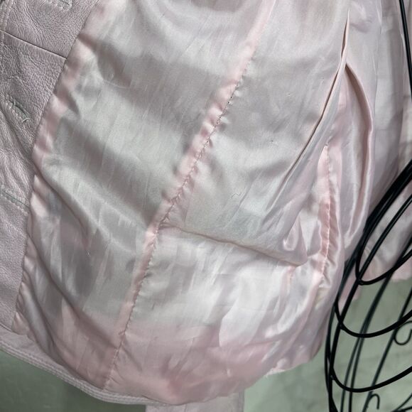 Chadwick’s Pink Leather Jacket Women’s Size 16 - Picture 6 of 9